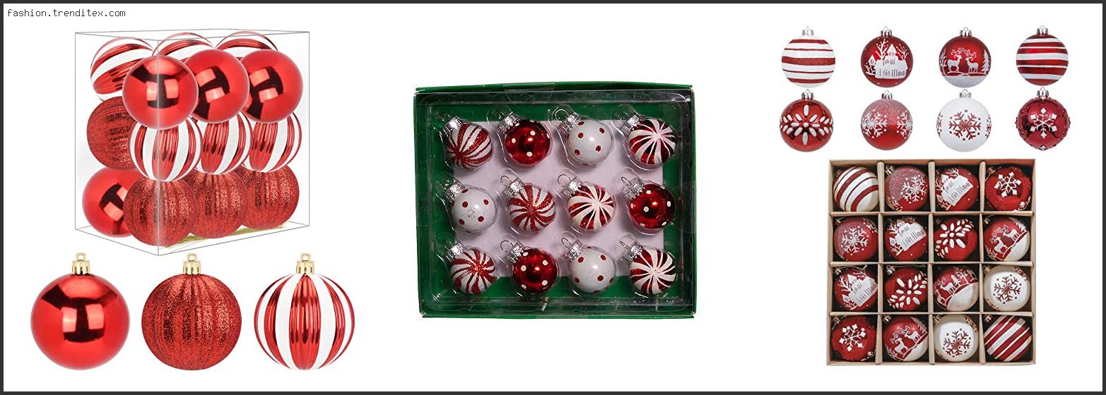 Best Red And White Striped Ball Ornaments