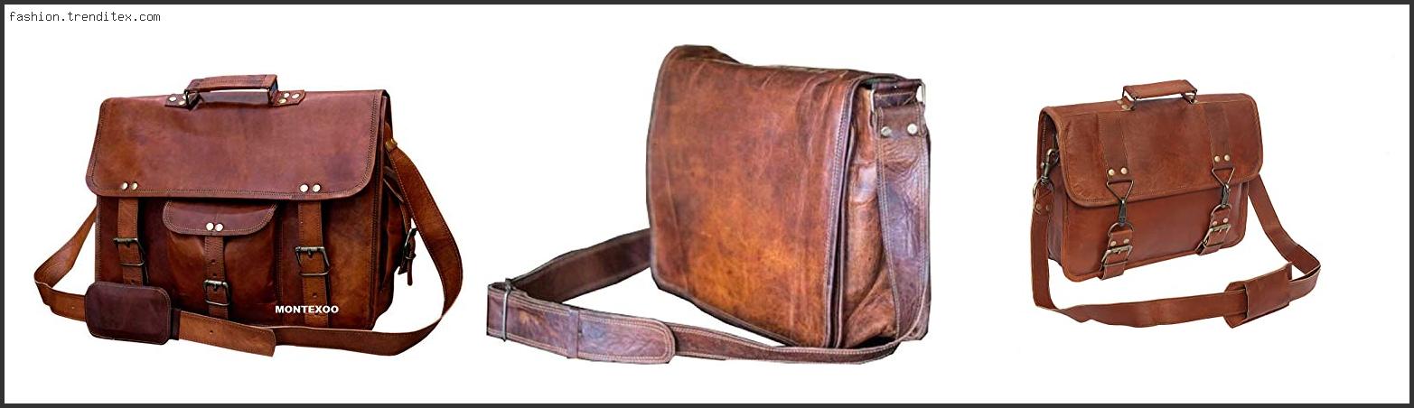 Best Kattee Handmade Genuine Leather Laptop Briefcase Messenger Bag