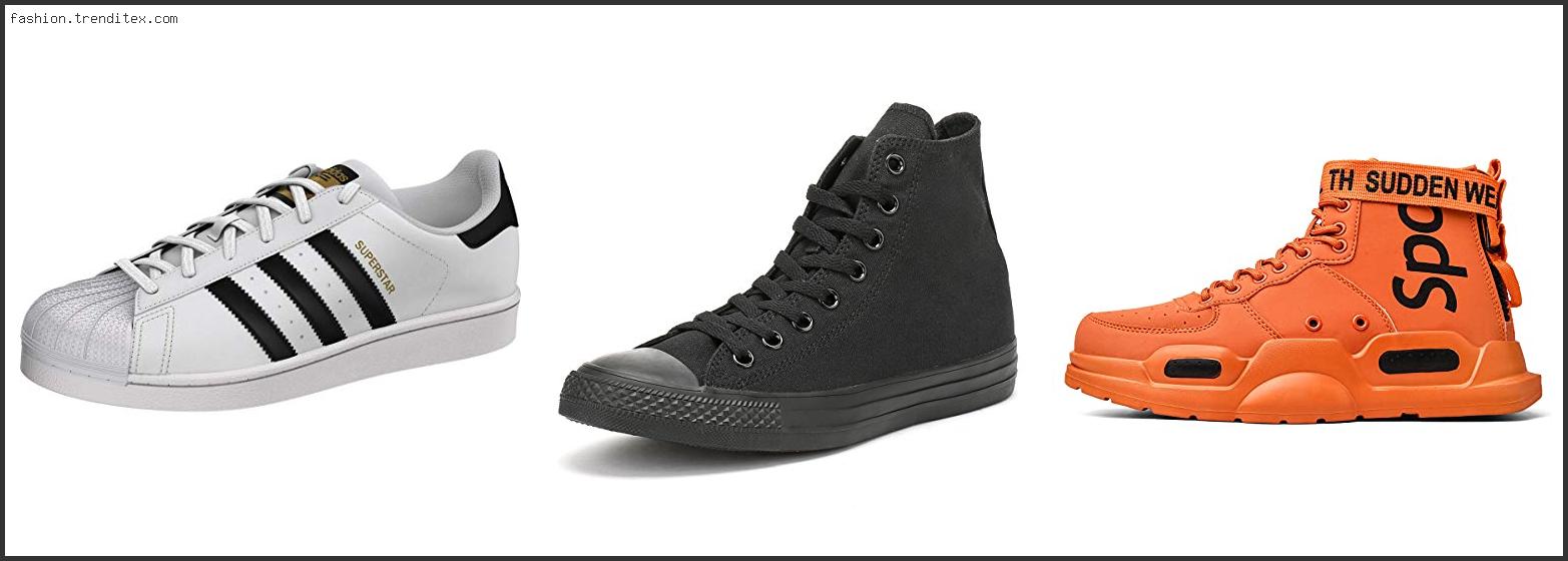 Best Retro Style Men's Genuine Leather High Top Fashion Sneakers