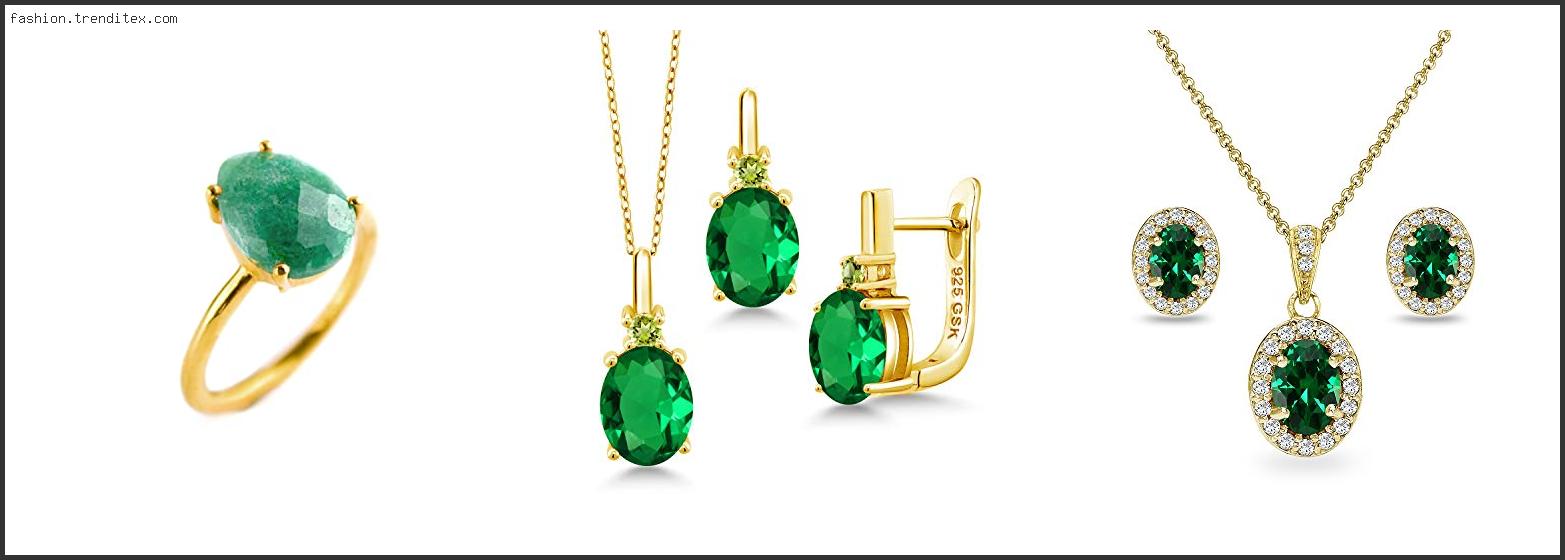 Best Gold Emerald Jewelry Set